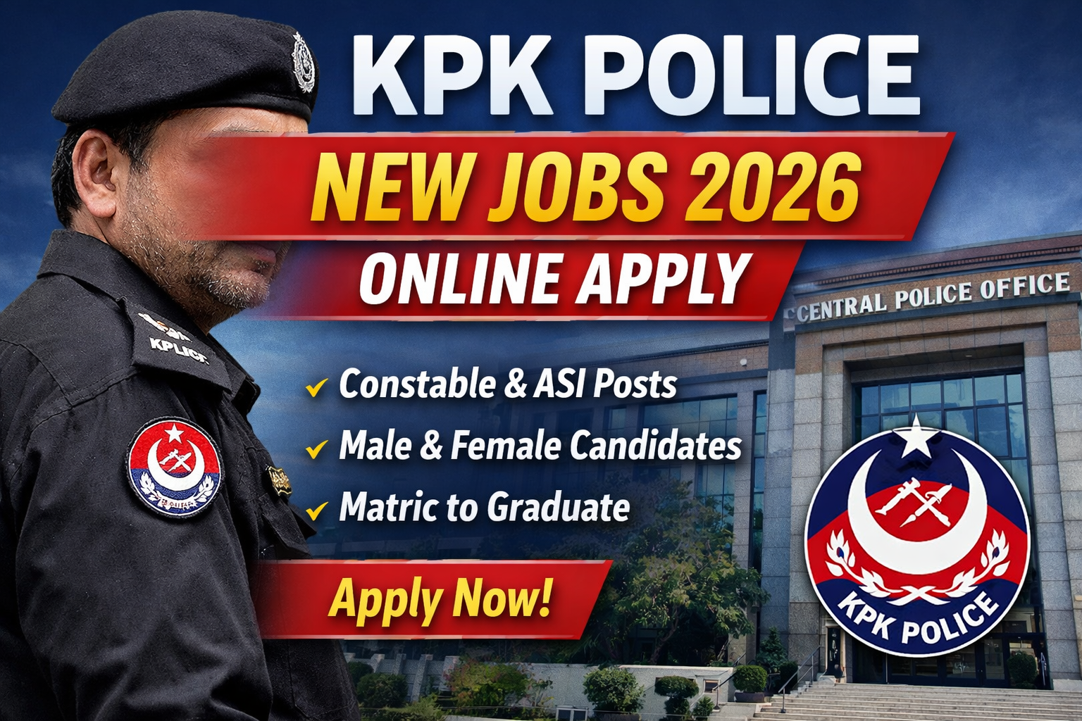 KPK POLICE NEW JOBS 2026 ONLINE APPLY