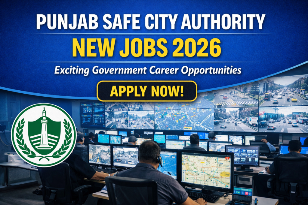 Punjab Safe City Authority New Jobs 2026