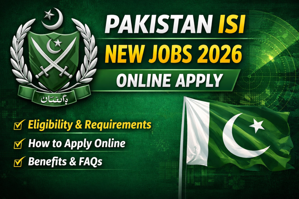 Pakistan ISI New Jobs 2026 Online Apply