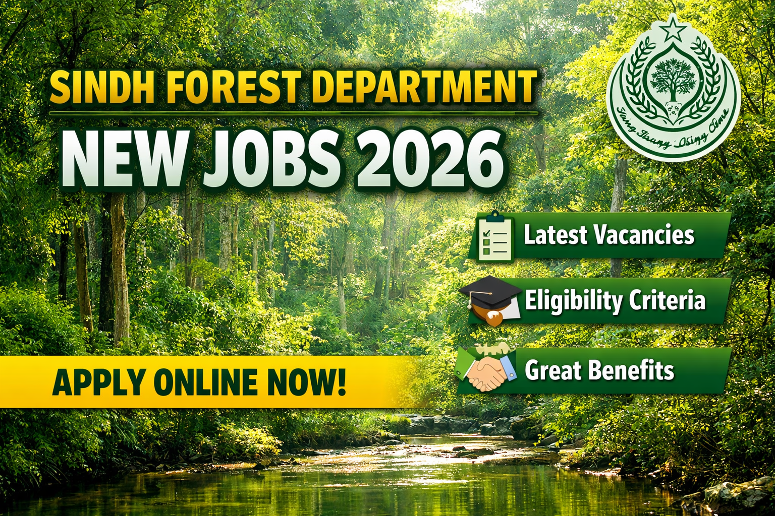 Sindh Forest Department New Jobs 2026 Online Apply